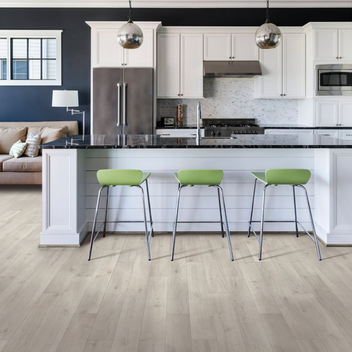 Genoa Custom Interiors providing laminate flooring for your space in Genoa, OH Bellente- Whitewash Oak